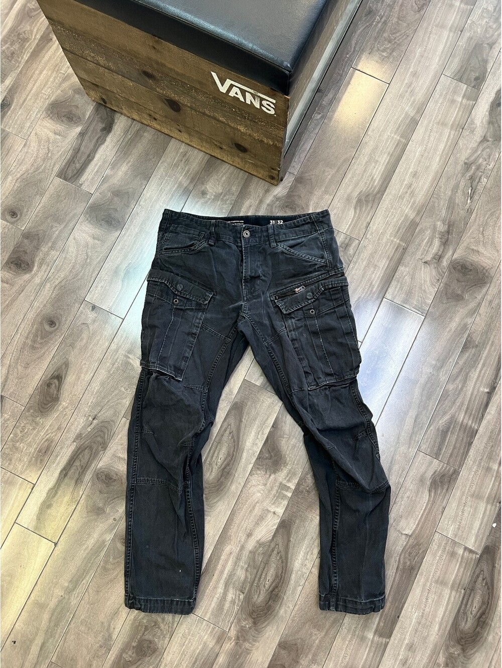 Y2K G-Star Raw Rovic Zip 3D Tapered Cargo Pants 31x32